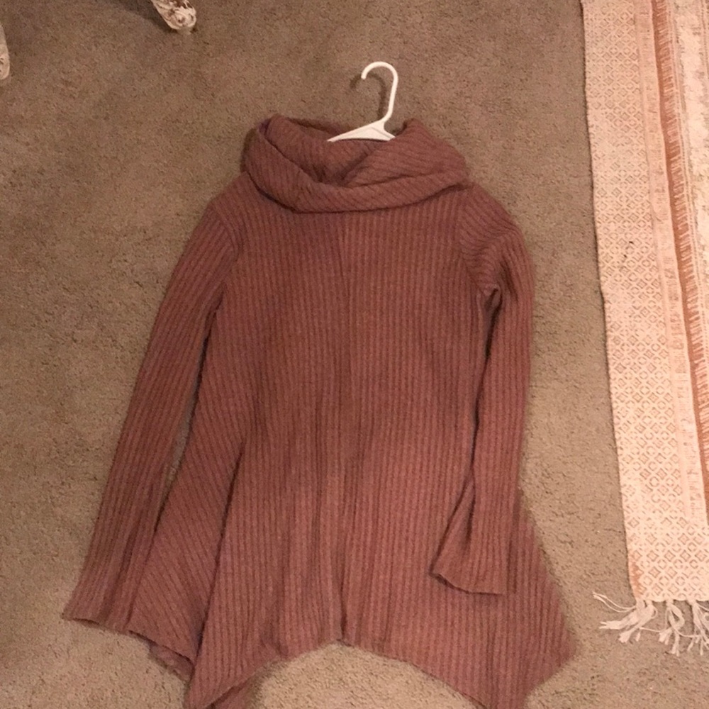 Tan cow neck sweater